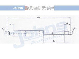 JOHNS 23 14 95-95 dujinė spyruoklė, bagažinė 
 Priedai -> Bagažinė/pakrovimo skyrius
0000873194, 8731 94, 96122212