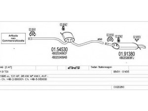 MTS C020260000631 išmetimo sistema 
 Išmetimo sistema -> Išmetimo sistema, visa