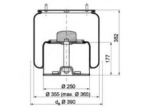 PE Automotive 084.020-12A dėklas, pneumatinė pakaba
00 166 252, 166 252