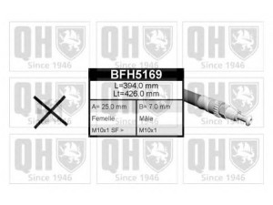 QUINTON HAZELL BFH5169 stabdžių žarnelė 
 Stabdžių sistema -> Stabdžių žarnelės
FBH 6653, 6 823 335