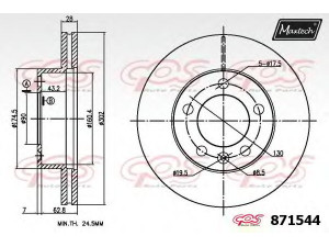 MAXTECH 871544.6880 stabdžių diskas 
 Dviratė transporto priemonės -> Stabdžių sistema -> Stabdžių diskai / priedai
40206-00Q0G, 44 19 359, 93197403