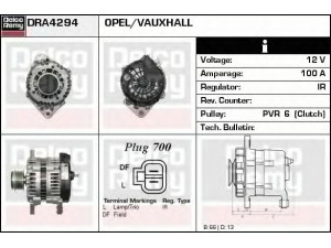 DELCO REMY DRA4294 kintamosios srovės generatorius 
 Elektros įranga -> Kint. sr. generatorius/dalys -> Kintamosios srovės generatorius
89804287200, 1204424, 98042872