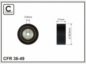 CAFFARO 36-49 kreipiantysis skriemulys, V formos rumbuotas diržas 
 Diržinė pavara -> V formos rumbuotas diržas/komplektas -> Laisvasis/kreipiamasis skriemulys
4003A4, 96411499, 9641149980, 11750-00Q0M