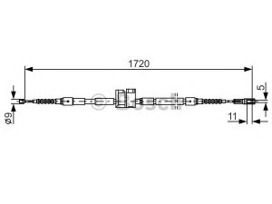 BOSCH 1 987 477 882 trosas, stovėjimo stabdys 
 Stabdžių sistema -> Valdymo svirtys/trosai
4D0 609 722 K, 4D0 609 722 H, 4D0 609 722 K