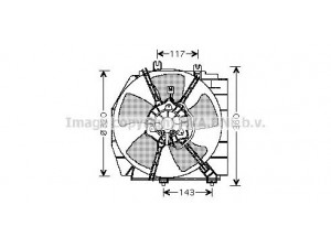 AVA QUALITY COOLING MZ7526 ventiliatorius, radiatoriaus