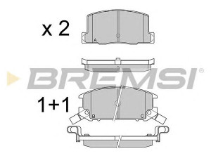 BREMSI BP2325 stabdžių trinkelių rinkinys, diskinis stabdys 
 Techninės priežiūros dalys -> Papildomas remontas
0446617010, 0446617030, 0446617040