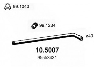 ASSO 10.5007 išleidimo kolektorius 
 Išmetimo sistema -> Išmetimo vamzdžiai
795553431, 95553431