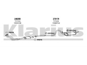 KLARIUS 300004E išmetimo sistema 
 Išmetimo sistema -> Išmetimo sistema, visa