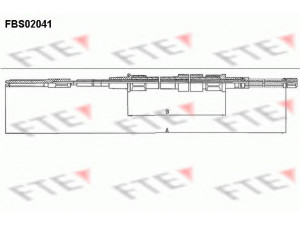 FTE FBS02041 trosas, stovėjimo stabdys 
 Stabdžių sistema -> Valdymo svirtys/trosai
357 609 721