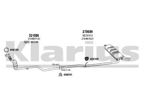 KLARIUS 600489E išmetimo sistema 
 Išmetimo sistema -> Išmetimo sistema, visa