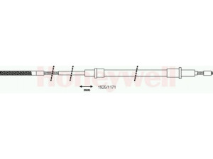 BENDIX 432925B trosas, stovėjimo stabdys 
 Stabdžių sistema -> Valdymo svirtys/trosai
34401166234, 34411162998