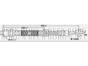 BORG & BECK BBH6941 stabdžių žarnelė 
 Stabdžių sistema -> Stabdžių žarnelės
96222050, 96335933