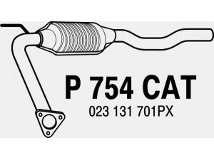 FENNO P754CAT katalizatoriaus keitiklis 
 Išmetimo sistema -> Katalizatoriaus keitiklis
BM90738H, 023131089AX, 023131089X