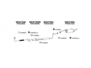 VENEPORTE 470044 išmetimo sistema 
 Išmetimo sistema -> Išmetimo sistema, visa