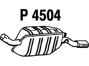 FENNO P4504 galinis duslintuvas 
 Išmetimo sistema -> Duslintuvas
852006, 852896