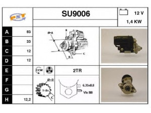 SNRA SU9006 starteris 
 Elektros įranga -> Starterio sistema -> Starteris
23300AA020, 23300AA210, 23300AA230