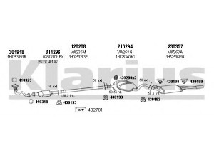 KLARIUS 930346E išmetimo sistema 
 Išmetimo sistema -> Išmetimo sistema, visa