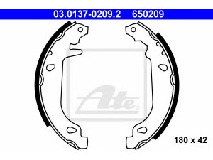 ATE 03.0137-0209.2 stabdžių trinkelių komplektas 
 Techninės priežiūros dalys -> Papildomas remontas
77 01 202 542, 77 01 202 820, 77 01 204 268