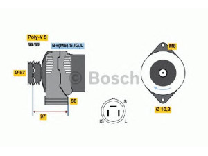 BOSCH 0 986 036 301 kintamosios srovės generatorius 
 Elektros įranga -> Kint. sr. generatorius/dalys -> Kintamosios srovės generatorius
27060 72050, 27060 72070, 27060 72071