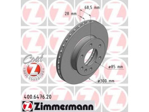 ZIMMERMANN 400.6476.20 stabdžių diskas 
 Stabdžių sistema -> Diskinis stabdys -> Stabdžių diskas
906 421 0012, 906 421 0112, 906 421 0212