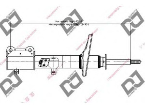 DJ PARTS DS1016GS amortizatorius 
 Pakaba -> Amortizatorius
4853002130, 4853012310, 4853012510