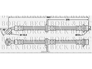 BORG & BECK BBH6781 stabdžių žarnelė 
 Stabdžių sistema -> Stabdžių žarnelės
01468S04900, 01468SR3902, 46431SR3941