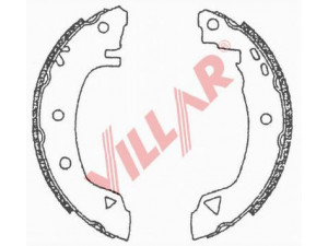 VILLAR 629.0602 stabdžių trinkelių komplektas