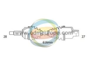 ODM-MULTIPARTS 18-042500 kardaninis velenas 
 Ratų pavara -> Kardaninis velenas
44305-SCA-G00