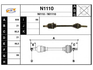 SNRA N1110 kardaninis velenas 
 Ratų pavara -> Kardaninis velenas
3910101B00