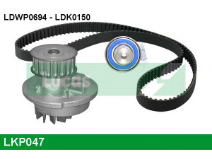 LUCAS ENGINE DRIVE LKP047 vandens siurblio ir paskirstymo diržo komplektas 
 Aušinimo sistema -> Vandens siurblys/tarpiklis -> Vandens siurblys
