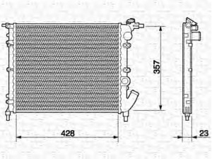MAGNETI MARELLI 350213621000 radiatorius, variklio aušinimas 
 Aušinimo sistema -> Radiatorius/alyvos aušintuvas -> Radiatorius/dalys
7700786442, 7700810264, 7701047887