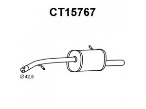 VENEPORTE CT15767 galinis duslintuvas 
 Išmetimo sistema -> Duslintuvas
1608694180, 1609988580