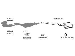 EBERSPÄCHER 212162 išmetimo sistema 
 Išmetimo sistema -> Išmetimo sistema, visa