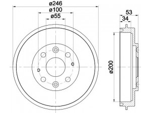HELLA PAGID 8DT 355 301-441 stabdžių būgnas 
 Stabdžių sistema -> Būgninis stabdys -> Stabdžių būgnas
B45526251A, B45526251B