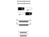 priedų komplektas, stovėjimo stabdžių trinkelės