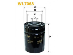 WIX FILTERS WL7068 alyvos filtras 
 Filtrai -> Alyvos filtras
5011838, 068115561B, 93156363, 1257492