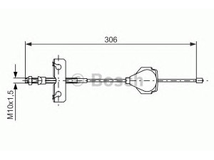 BOSCH 1 987 477 990 trosas, stovėjimo stabdys 
 Stabdžių sistema -> Valdymo svirtys/trosai
1221413, 1349905, 1S712 A603 AE