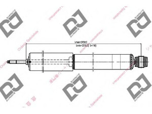 DJ PARTS DS1174GT amortizatorius 
 Pakaba -> Amortizatorius
MB633900, MB633915, MB892584, MB892585