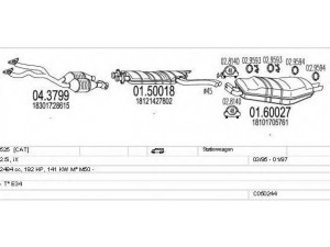 MTS C050244009660 išmetimo sistema 
 Išmetimo sistema -> Išmetimo sistema, visa