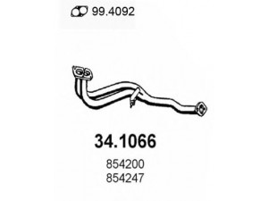 ASSO 34.1066 išleidimo kolektorius 
 Išmetimo sistema -> Išmetimo vamzdžiai
854200, 854241, 854247, 90233308