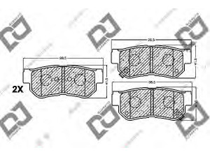 DJ PARTS BP1128 stabdžių trinkelių rinkinys, diskinis stabdys 
 Techninės priežiūros dalys -> Papildomas remontas
4841321B10, 58302-17A00, 58302-1CA00