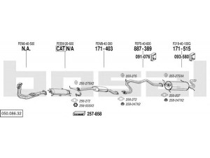 BOSAL 050.086.32 išmetimo sistema 
 Išmetimo sistema -> Išmetimo sistema, visa