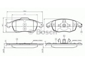 BOSCH 0 986 TB2 949 stabdžių trinkelių rinkinys, diskinis stabdys 
 Techninės priežiūros dalys -> Papildomas remontas
4253 61, 4254 13, 4254 25, 4254 C0