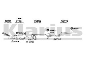 KLARIUS 931096U išmetimo sistema 
 Išmetimo sistema -> Išmetimo sistema, visa