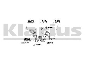KLARIUS 900479U išmetimo sistema 
 Išmetimo sistema -> Išmetimo sistema, visa