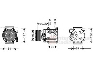 VAN WEZEL 1800K402 kompresorius, oro kondicionierius 
 Oro kondicionavimas -> Kompresorius/dalys
1044198, 6926859, 96FW19D629CD