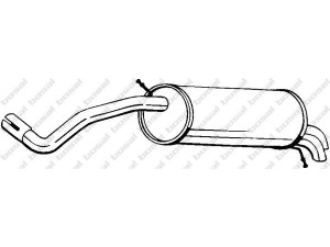 BOSAL 233-333 galinis duslintuvas 
 Išmetimo sistema -> Duslintuvas
6Q6.253.609AP, 6Q6.253.609BE, 6Q6.253.609T