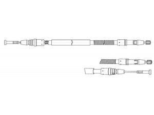 CEF AR02145 trosas, stovėjimo stabdys 
 Stabdžių sistema -> Valdymo svirtys/trosai
50519020