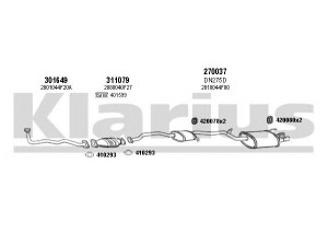 KLARIUS 270237E išmetimo sistema 
 Išmetimo sistema -> Išmetimo sistema, visa