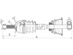 OPEN PARTS DRS6012.00 kardaninis velenas 
 Ratų pavara -> Kardaninis velenas
7700272531, 7701349741, 7701349742